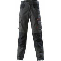 Pantalon c/p 300gr poche genoux gris/noi