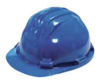 Casque de chantier bleu