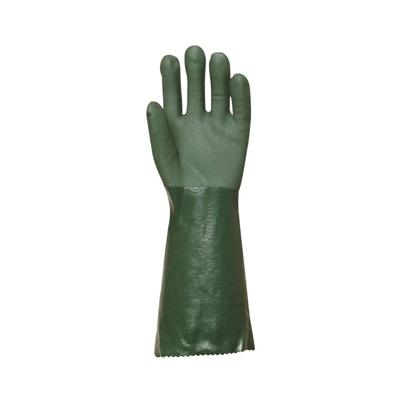 Gant pvc antiderap.40cm vert 4121 t10 en374jkl