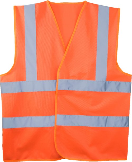 Gilet haute visibilite orange