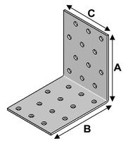 Equerre simple 60x60x80x2.5