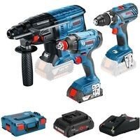 Kit Bosch X3  Perceuse-Visseuse+Visseuse Choc+Perforateur 3X18V4,0Ah