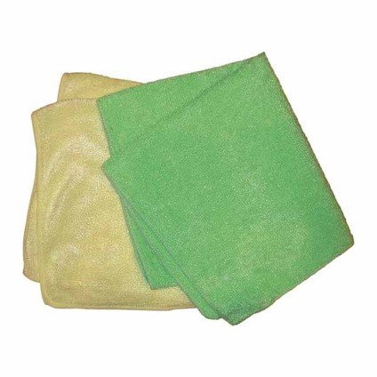 7001253 pack 2 chiffons microfibre jaune-vert