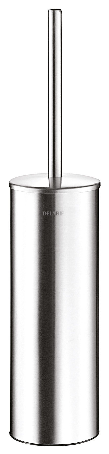 Delabie pot à balai wc mural +couvercle inox satin