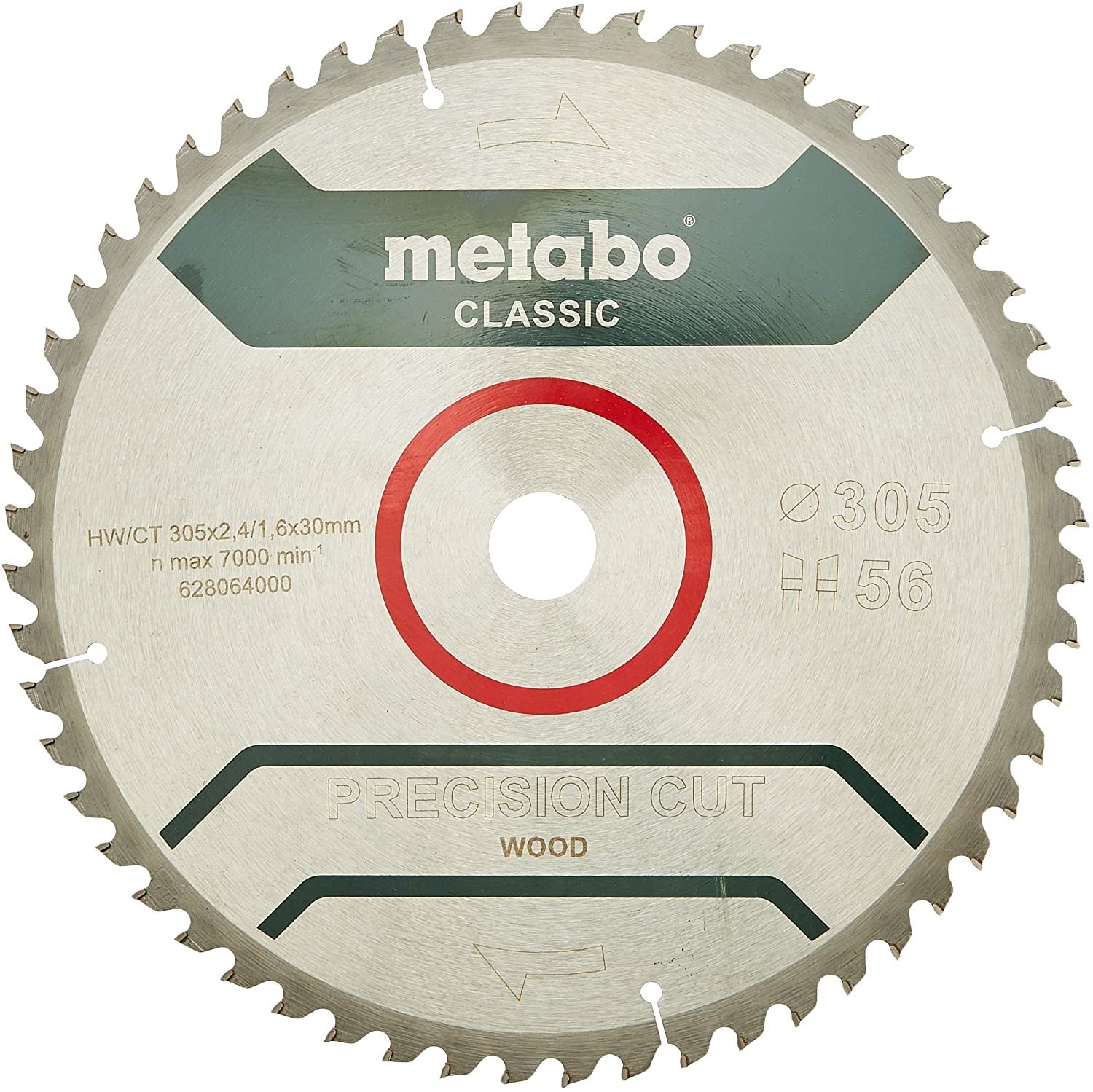 Metabo - Lame de scie « precision cut wood - classic », 305x30, Z56 WZ 5° nég (628064000)