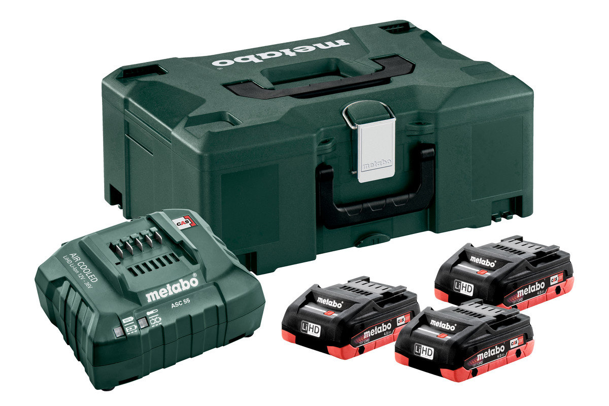 Metabo - Set de base 3 x LiHD 4,0 Ah + metaBOX 145 (685133000)