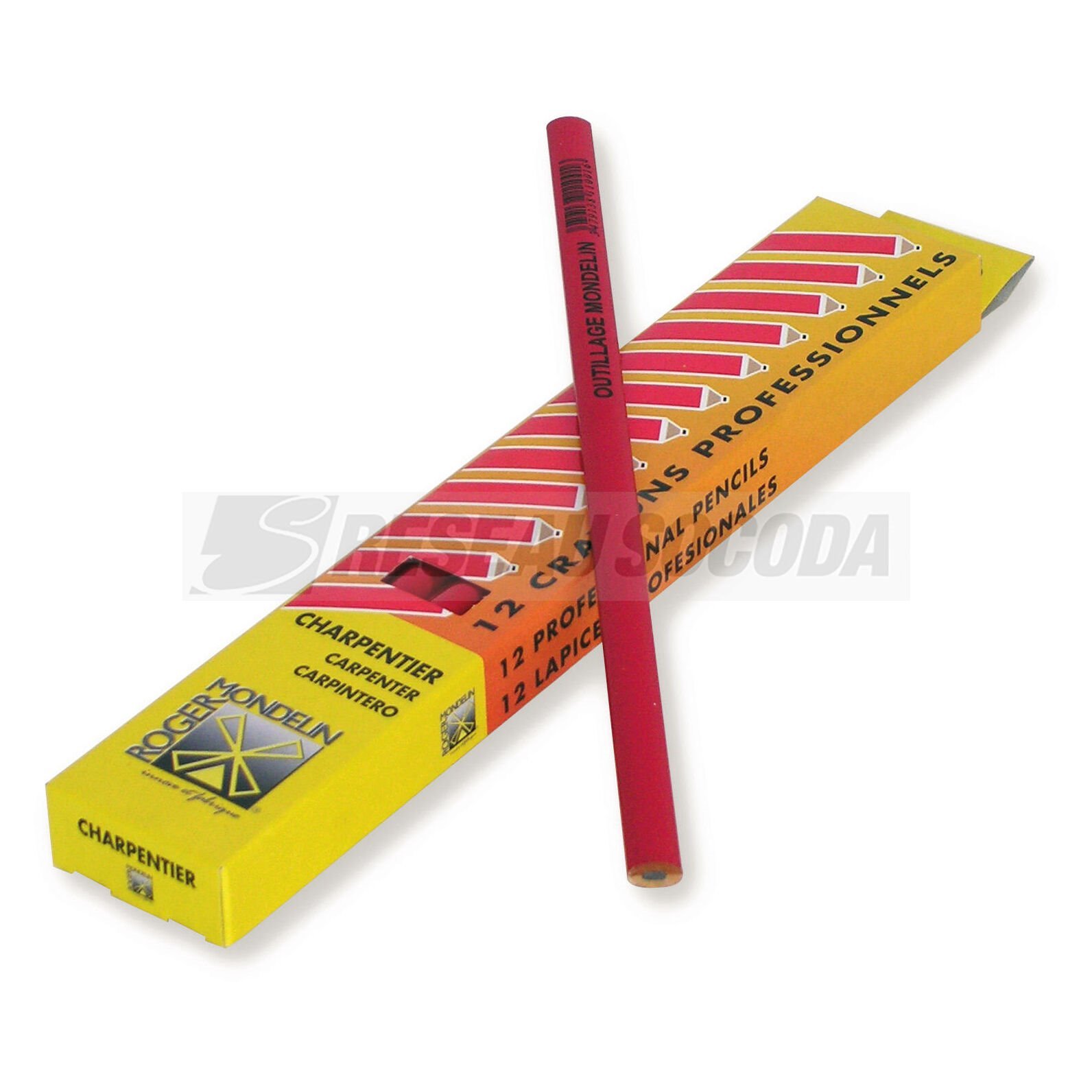 Mondelin crayon rouge charpentier