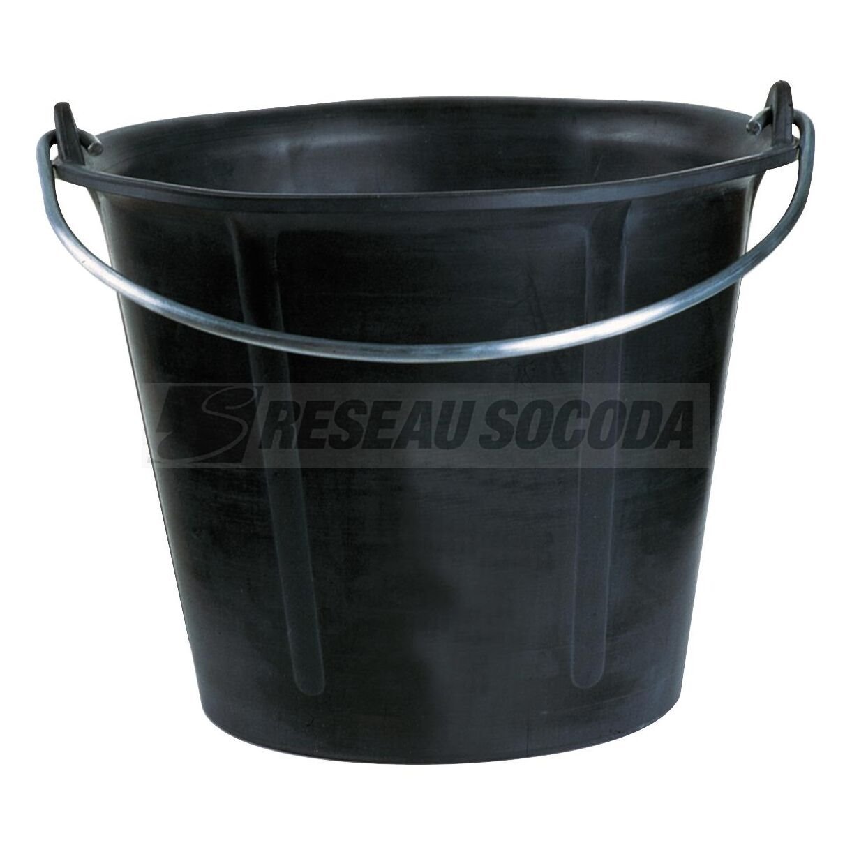 Mondelin seau 12l prochok noir  caoutch anseø6,8mm