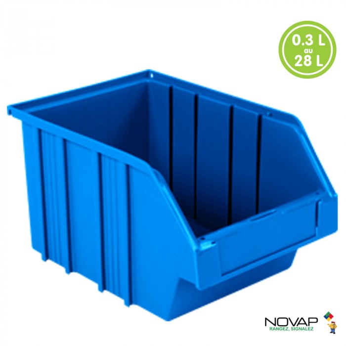 Bac a bec eco bleu 28l 280x220x420 novap