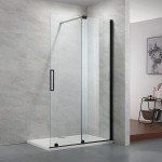 Porte coulissante+fixe 118-120 cm noire