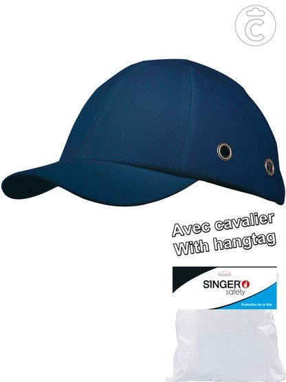 Casquette anti-heurt bleue