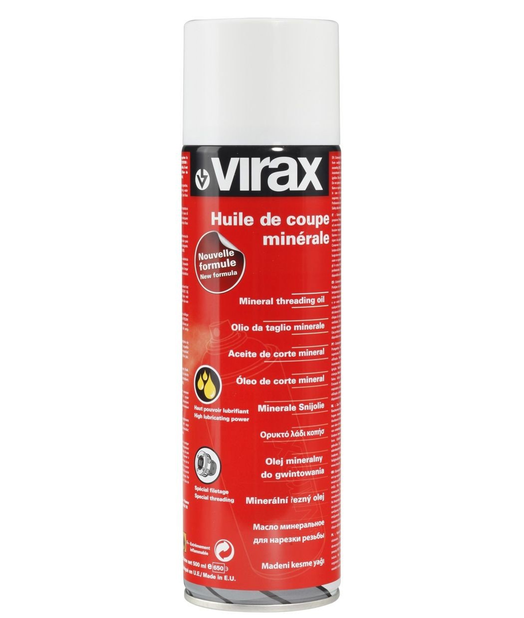 Huile de coupe filetages virax aerosol 500ml