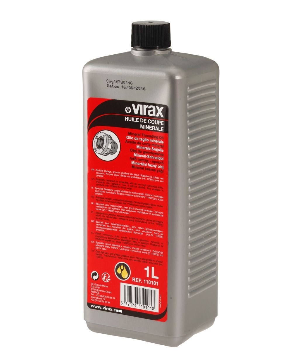 Huile pour filetage virax bidon 1l