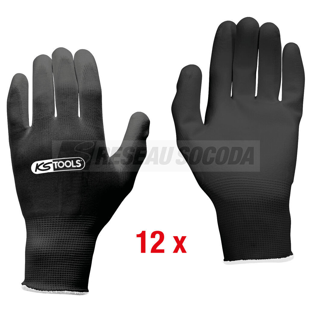 Kst gants microfibre noir xl