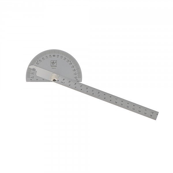 Rapporteur d`angle inox  reglet 17cm