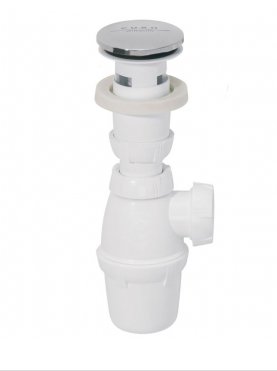 Bonde/siphon quick-clac chr lavabo