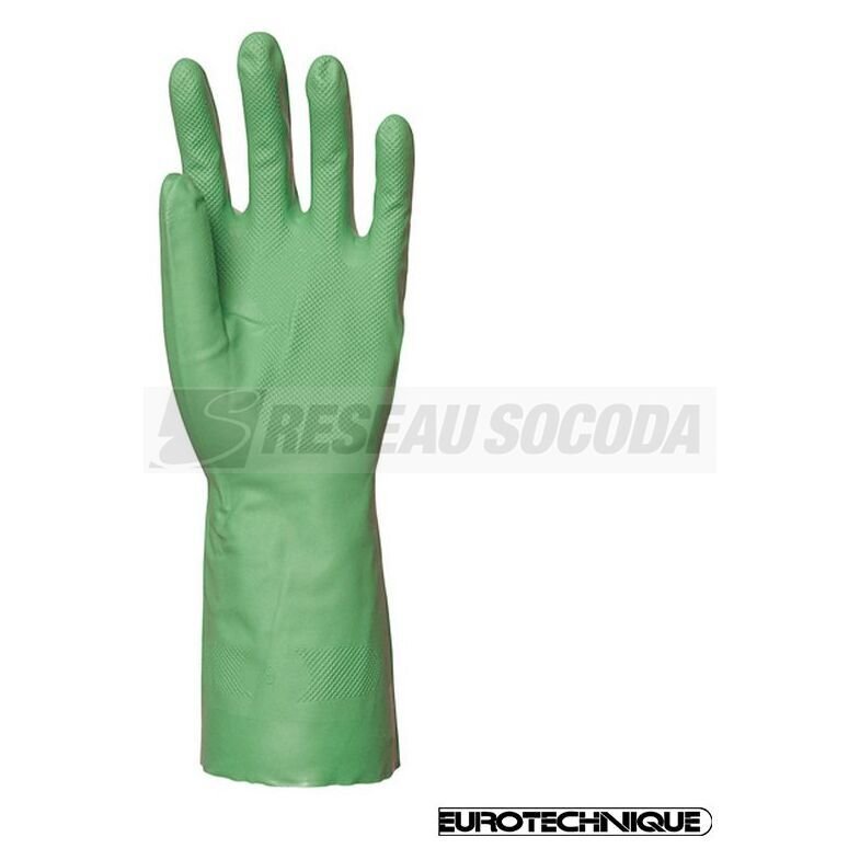 Gant chim.nitrile 33cm vert ep:0.46