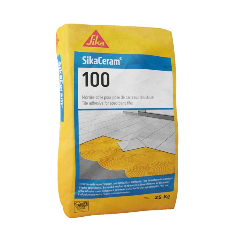 Mortier Sikaceram-100 Fr Gris -25Kg-