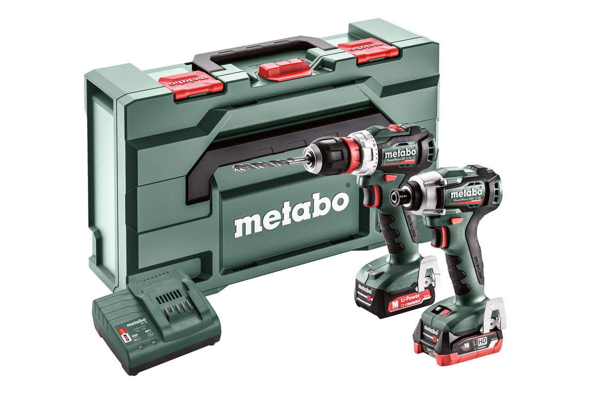 Machines sans fil en set - Metabo - Combo Set 2.7.4 12 V BL - 12V; metaBOX 145; PowerMaxx BS 12 BL Q + PowerMaxx SSD 12 BL