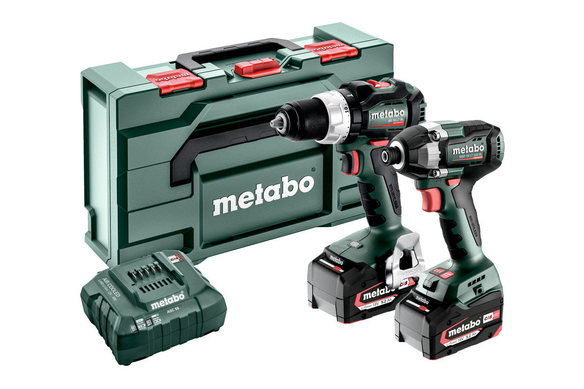 Machines sans fil en set - Metabo - Combo Set 2.8.4 18V - 18V; metaBOX 145 L; BS 18 LT BL + SSD 18 LT 200 BL