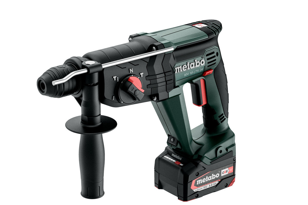 Marteaux sans fil - Metabo - KH 18 LTX 24 - 18V 2x4Ah Li-Power; Chargeur ASC 55; metaBOX 165 L