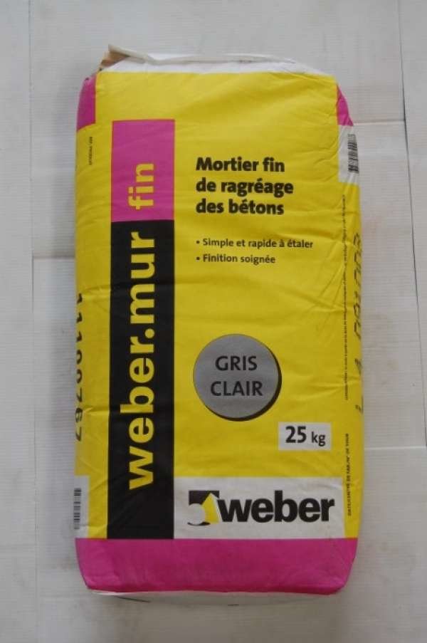 Weber.mur fin gris 25kg / ravadress