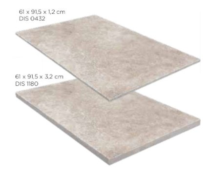 61X91,5 TRAVERTIN BEIGE 1ER CHOIX. Vendu au carton (0,56M2/carton)