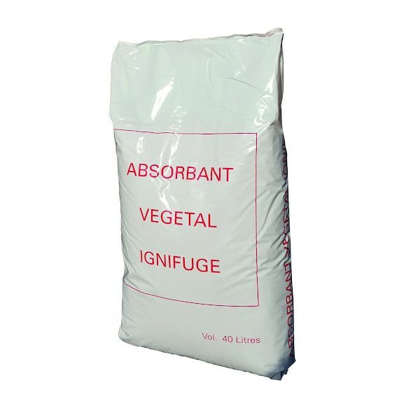 Absorbant vegetal liquides sac 40l pyrosols