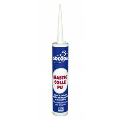 Cart. 310Ml Socoda Mastic-Colle Pu Blanc Haut Modu