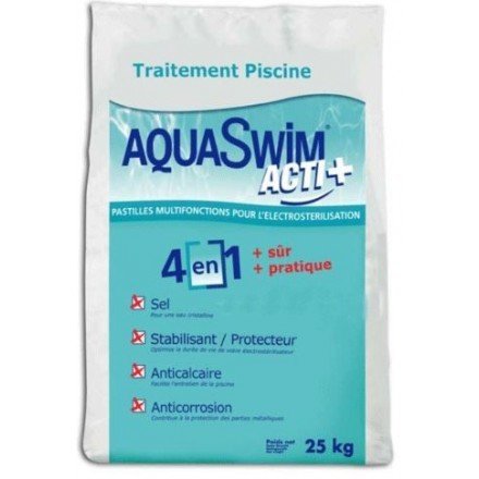 Sel piscine past. 20g -sac 25kg-