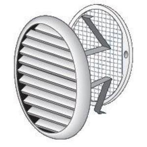 Grille ronde 100mm a clipser/moust.(trou