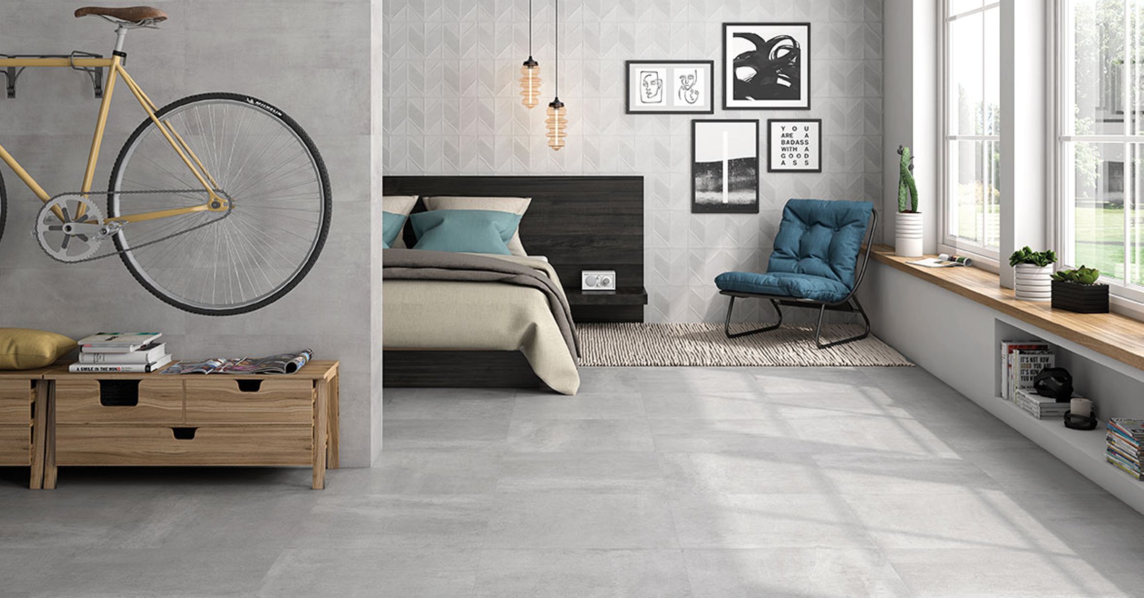 60,8X60,8 NOMAD GRIS 1CHX GEOTILES. Vendu au carton (1,85M2/carton)