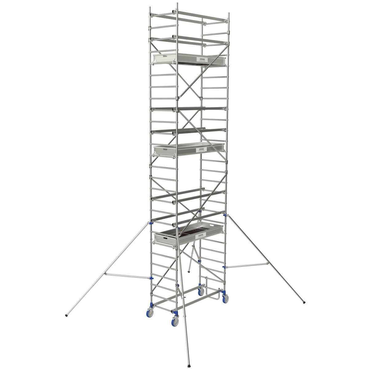 Echafaudage alu cross h.plat. 7,85m tubesca