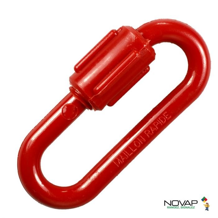 Maillon rapide polyamide rouge 8mm pour chainerb n