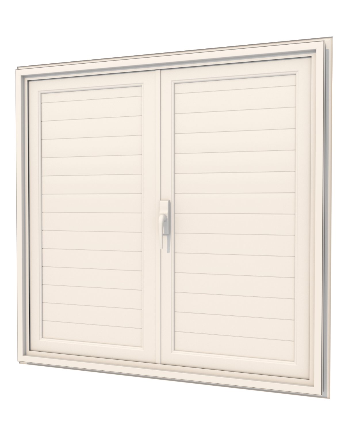 Volet blanc 2 battants exterieur 120x118