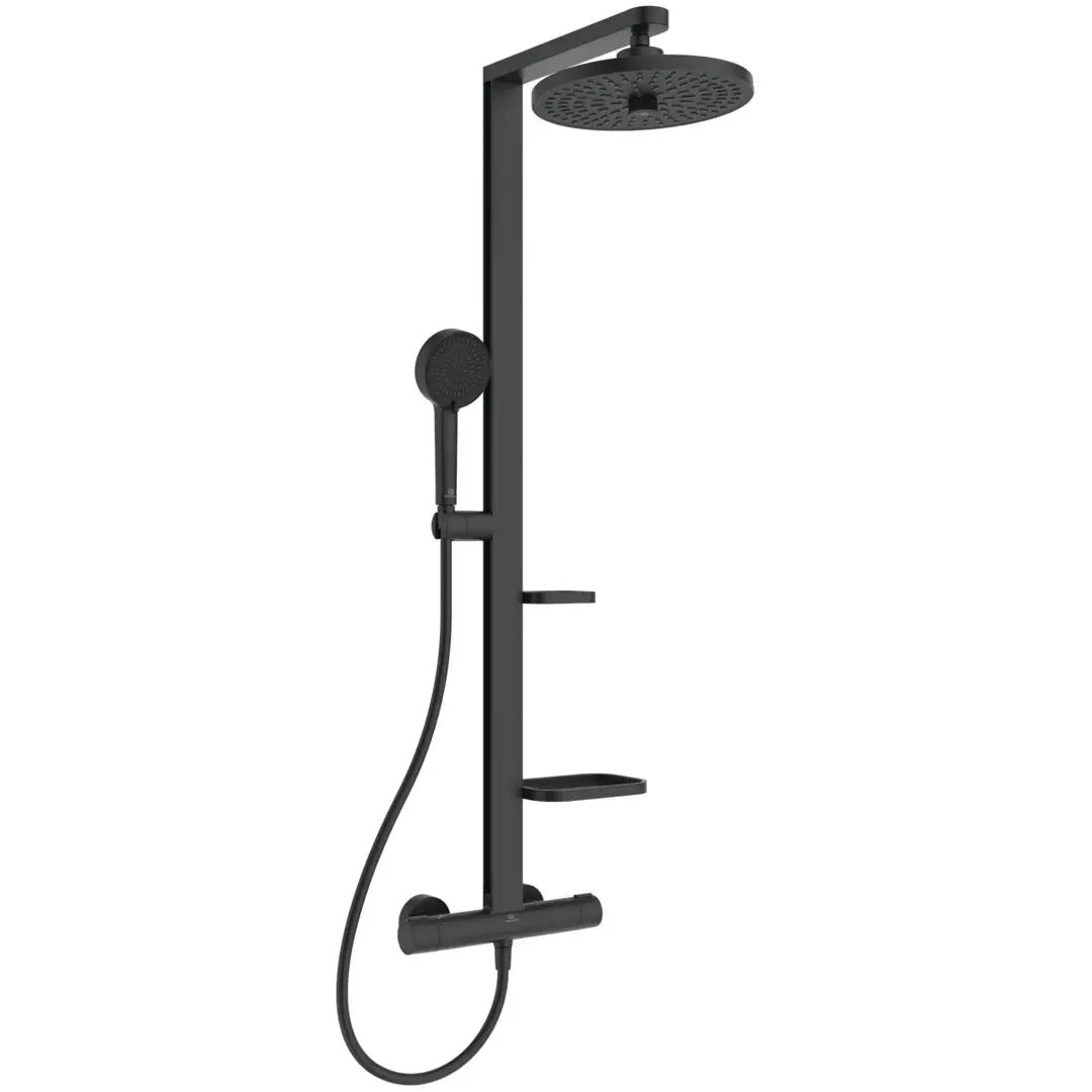 Ideal alu+ colonne douche thermo noir