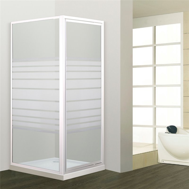 Cabine douche+porte pivot 80x80 cayenne