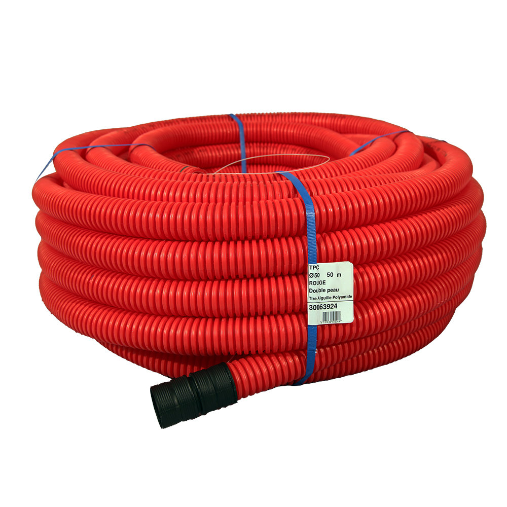 Per tra tube 12x25m gaine rouge