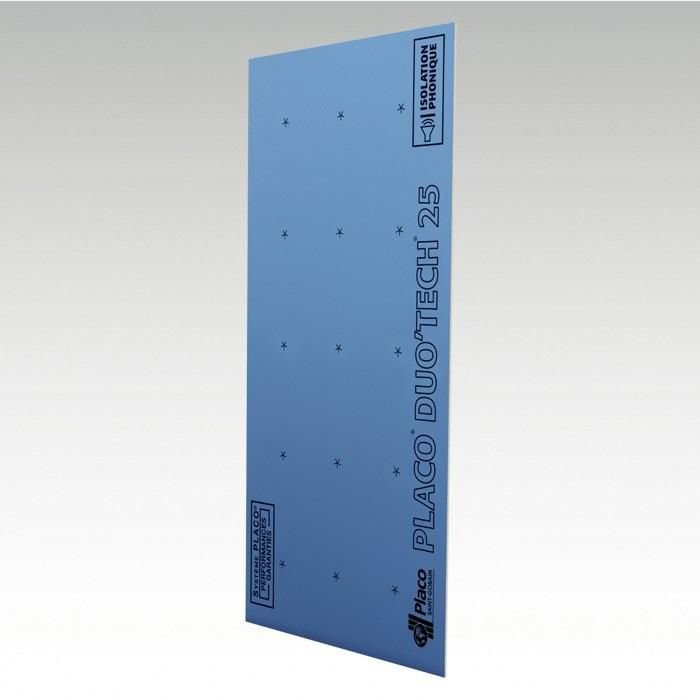 Plaque platre 0m90x2m50 duotech 25